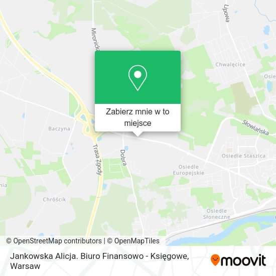 Mapa Jankowska Alicja. Biuro Finansowo - Księgowe