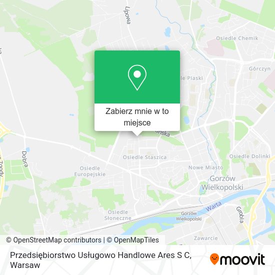 Mapa Przedsiębiorstwo Usługowo Handlowe Ares S C