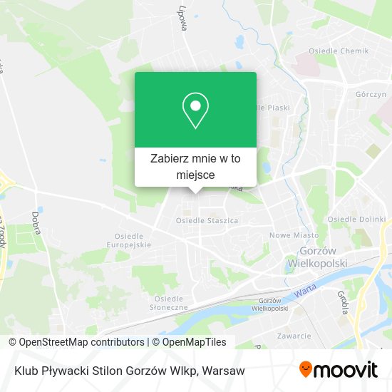 Mapa Klub Pływacki Stilon Gorzów Wlkp