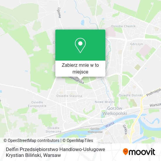 Mapa Delfin Przedsiębiorstwo Handlowo-Usługowe Krystian Biliński