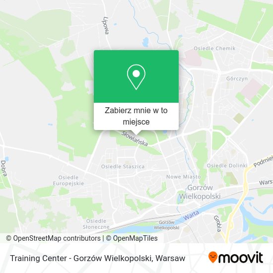 Mapa Training Center - Gorzów Wielkopolski