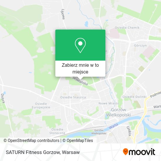 Mapa SATURN Fitness Gorzow