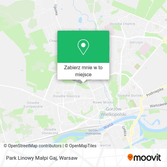 Mapa Park Linowy Małpi Gaj