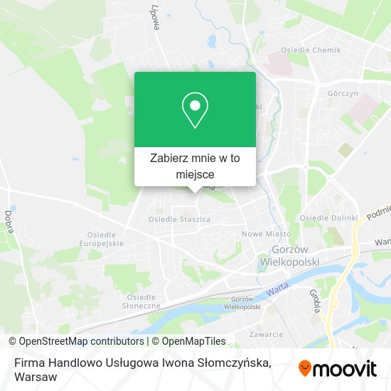 Mapa Firma Handlowo Usługowa Iwona Słomczyńska