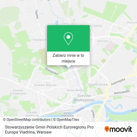 Mapa Stowarzyszenie Gmin Polskich Euroregionu Pro Europa Viadrina