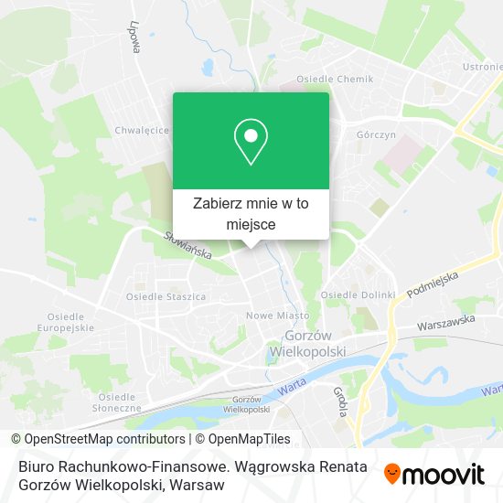 Mapa Biuro Rachunkowo-Finansowe. Wągrowska Renata Gorzów Wielkopolski