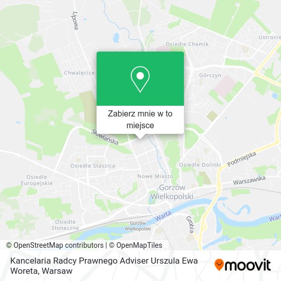 Mapa Kancelaria Radcy Prawnego Adviser Urszula Ewa Woreta