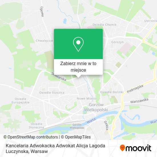 Mapa Kancelaria Adwokacka Adwokat Alicja Lagoda Luczynska