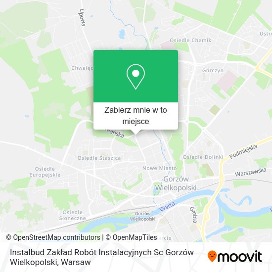 Mapa Instalbud Zakład Robót Instalacyjnych Sc Gorzów Wielkopolski