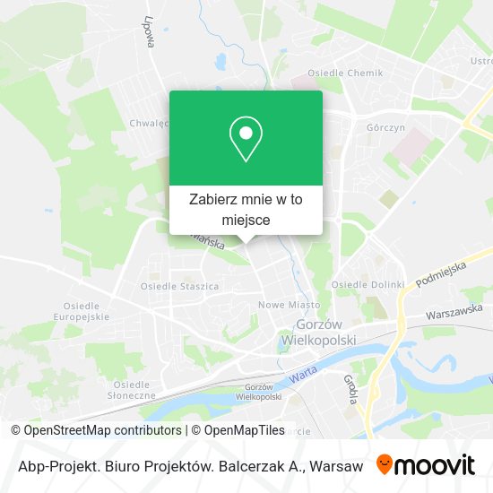 Mapa Abp-Projekt. Biuro Projektów. Balcerzak A.