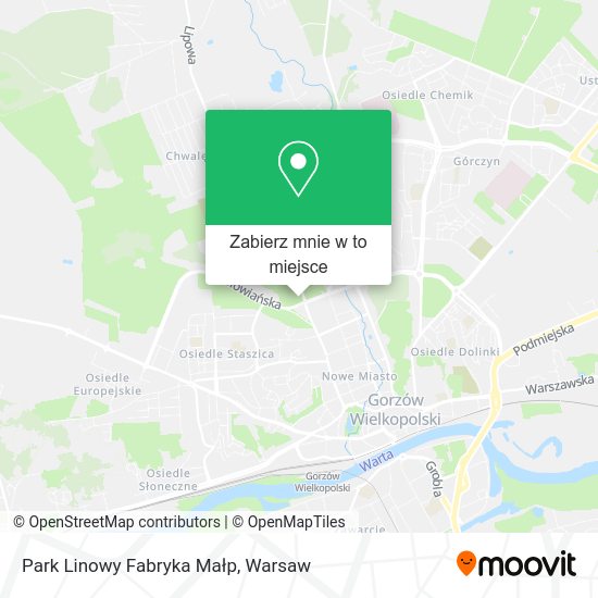 Mapa Park Linowy Fabryka Małp