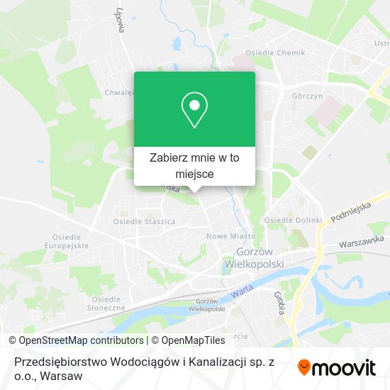 Mapa Przedsiębiorstwo Wodociągów i Kanalizacji sp. z o.o.