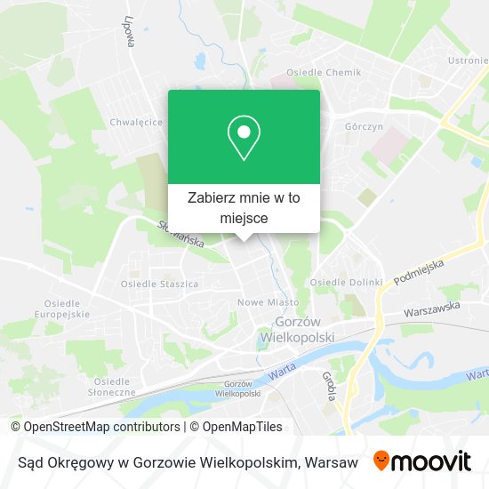 Mapa Sąd Okręgowy w Gorzowie Wielkopolskim