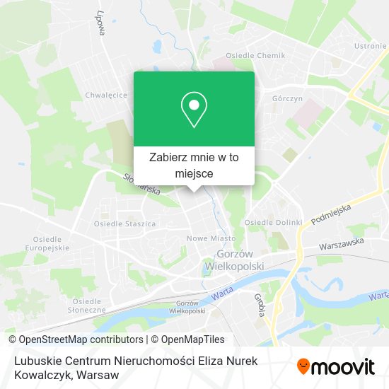 Mapa Lubuskie Centrum Nieruchomości Eliza Nurek Kowalczyk