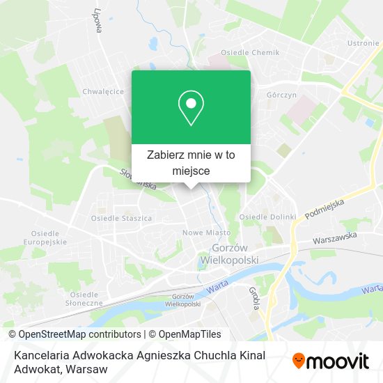 Mapa Kancelaria Adwokacka Agnieszka Chuchla Kinal Adwokat