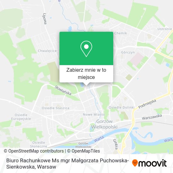 Mapa Biuro Rachunkowe Ms mgr Małgorzata Puchowska-Sienkowska