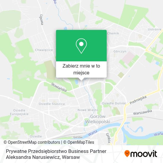 Mapa Prywatne Przedsiębiorstwo Business Partner Aleksandra Narusiewicz