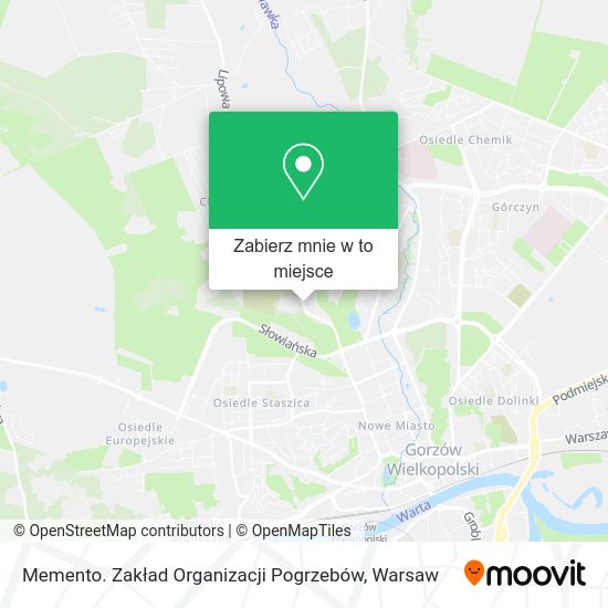 Mapa Memento. Zakład Organizacji Pogrzebów