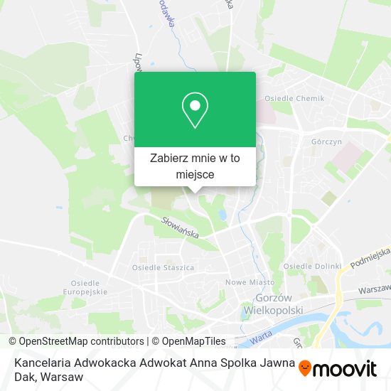 Mapa Kancelaria Adwokacka Adwokat Anna Spolka Jawna Dak