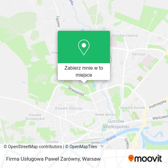 Mapa Firma Usługowa Paweł Zarówny