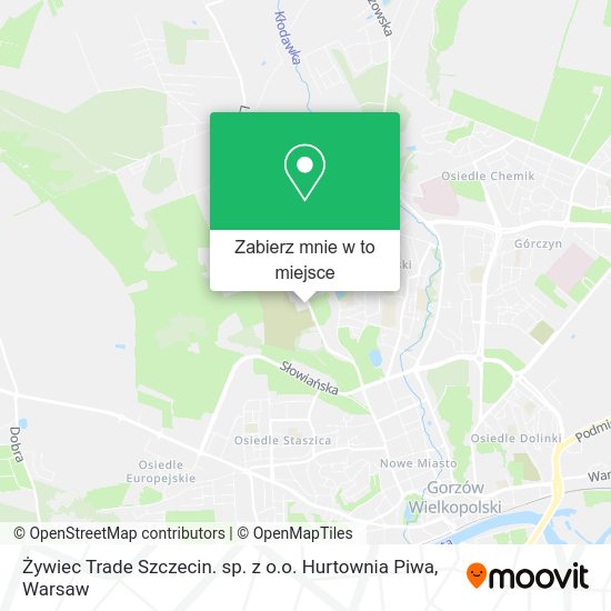 Mapa Żywiec Trade Szczecin. sp. z o.o. Hurtownia Piwa