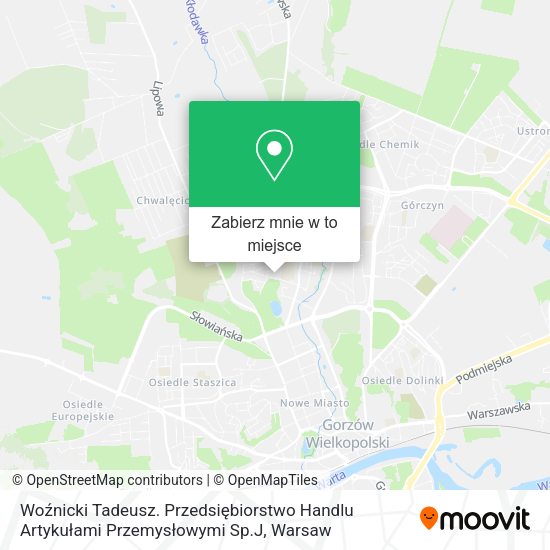 Mapa Woźnicki Tadeusz. Przedsiębiorstwo Handlu Artykułami Przemysłowymi Sp.J