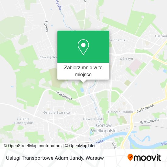 Mapa Usługi Transportowe Adam Jandy