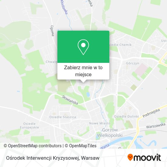 Mapa Ośrodek Interwencji Kryzysowej