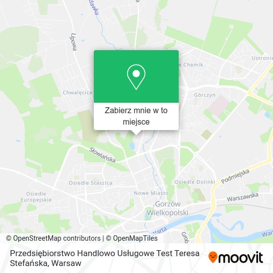 Mapa Przedsiębiorstwo Handlowo Usługowe Test Teresa Stefańska