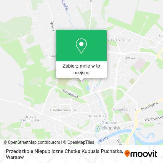 Mapa Przedszkole Niepubliczne Chatka Kubusia Puchatka