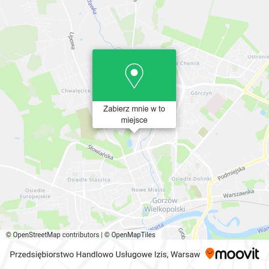 Mapa Przedsiębiorstwo Handlowo Usługowe Izis