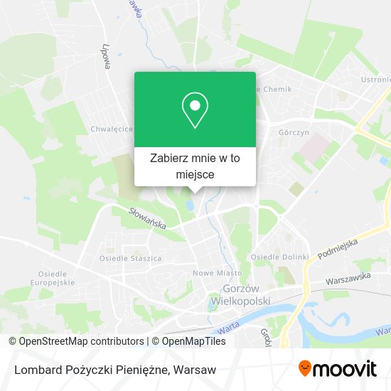 Mapa Lombard Pożyczki Pieniężne