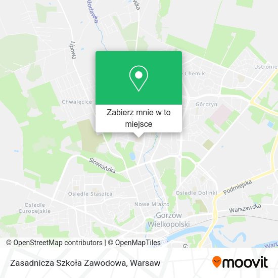 Mapa Zasadnicza Szkoła Zawodowa