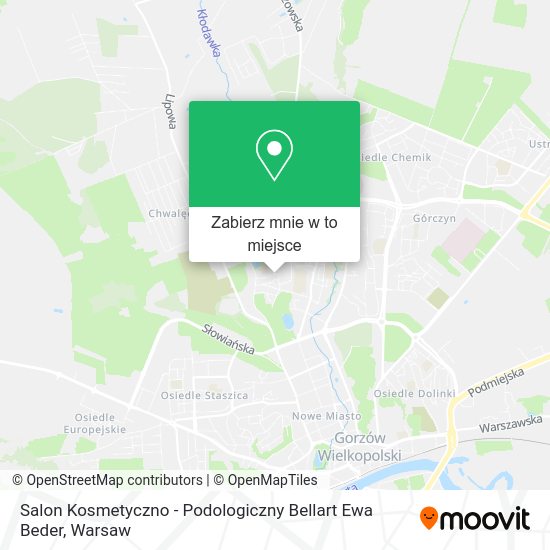 Mapa Salon Kosmetyczno - Podologiczny Bellart Ewa Beder