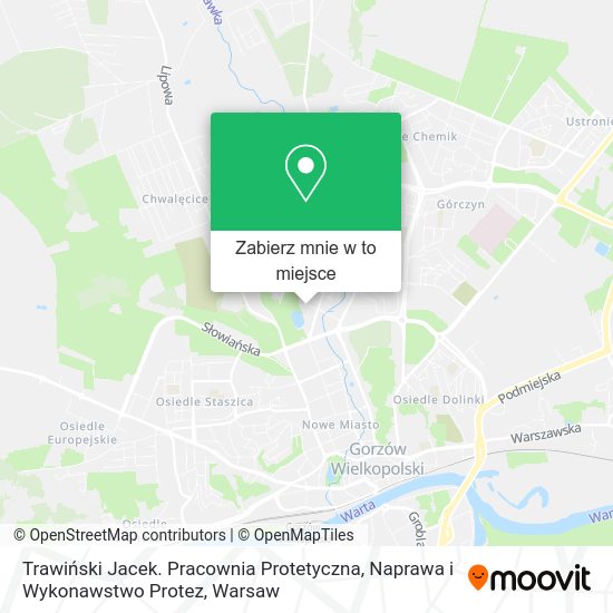 Mapa Trawiński Jacek. Pracownia Protetyczna, Naprawa i Wykonawstwo Protez