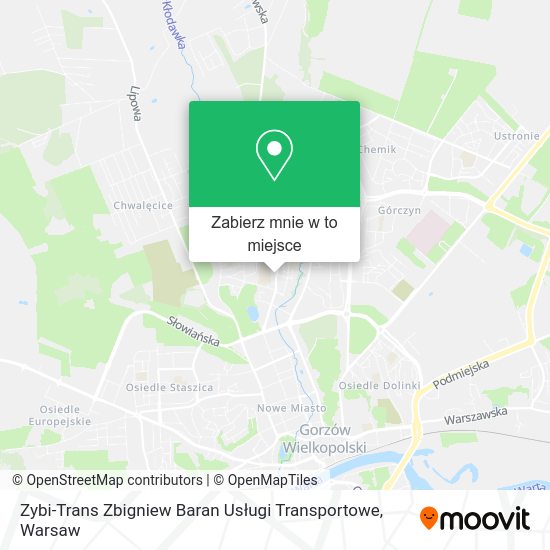 Mapa Zybi-Trans Zbigniew Baran Usługi Transportowe