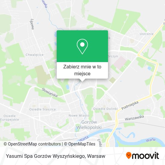 Mapa Yasumi Spa Gorzów Wyszyńskiego