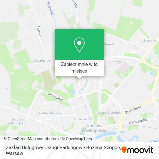 Mapa Zakład Usługowy Usługi Parkingowe Bożena Szoppe