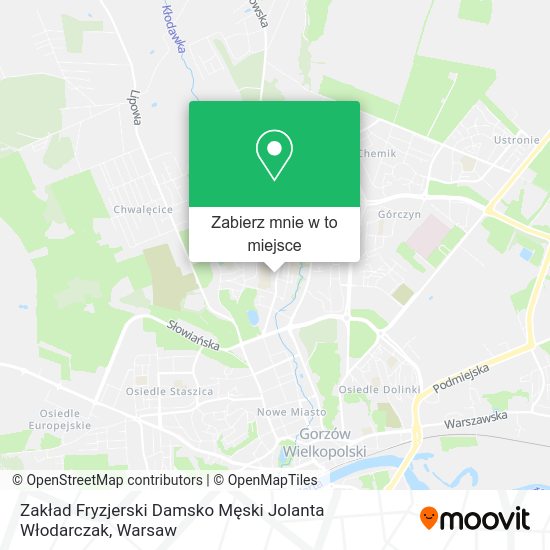 Mapa Zakład Fryzjerski Damsko Męski Jolanta Włodarczak