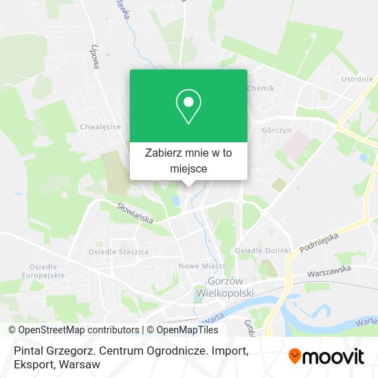 Mapa Pintal Grzegorz. Centrum Ogrodnicze. Import, Eksport