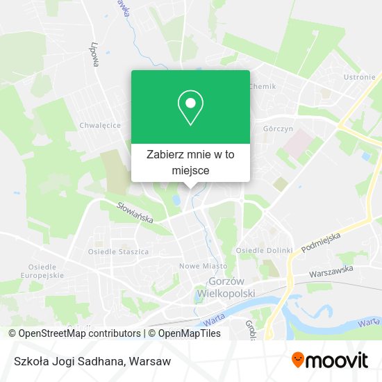 Mapa Szkoła Jogi Sadhana