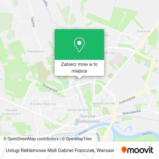 Mapa Usługi Reklamowe Midi Gabriel Franczak