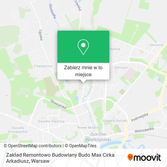 Mapa Zakład Remontowo Budowlany Budo Max Cirka Arkadiusz