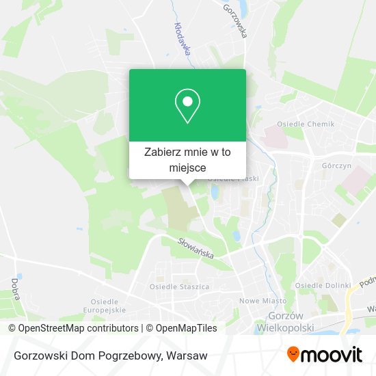 Mapa Gorzowski Dom Pogrzebowy