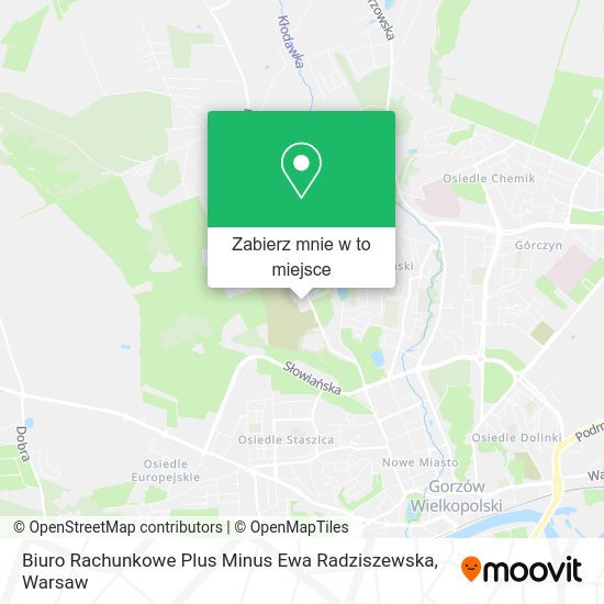 Mapa Biuro Rachunkowe Plus Minus Ewa Radziszewska