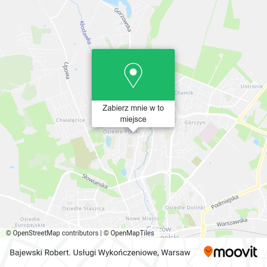 Mapa Bajewski Robert. Usługi Wykończeniowe