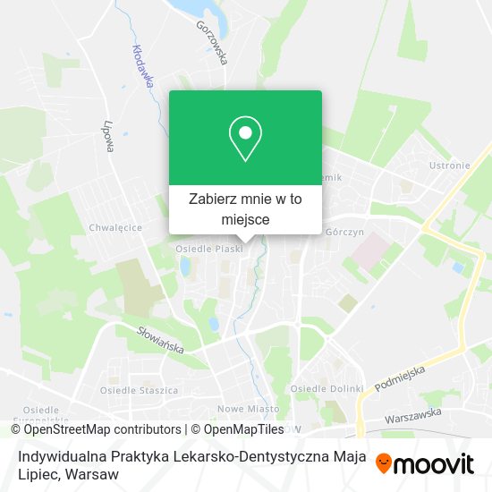 Mapa Indywidualna Praktyka Lekarsko-Dentystyczna Maja Lipiec