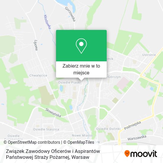 Mapa Związek Zawodowy Oficerów i Aspirantów Państwowej Straży Pożarnej