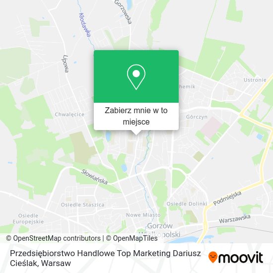 Mapa Przedsiębiorstwo Handlowe Top Marketing Dariusz Cieślak