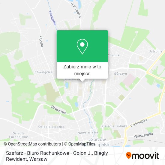 Mapa Szafarz - Biuro Rachunkowe - Golon J., Biegły Rewident